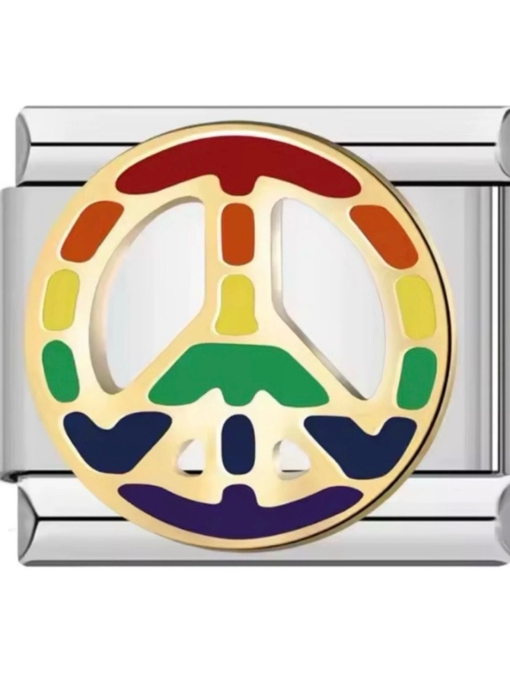 5 for $15 Italian Charm Rainbow peace sign charm #peacecharm #jewelry #rainbow